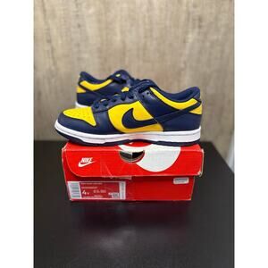 NEW SZ 4y (5.5w)- Nike Kids Dunk Low GS "Michigan 2021" Shoes